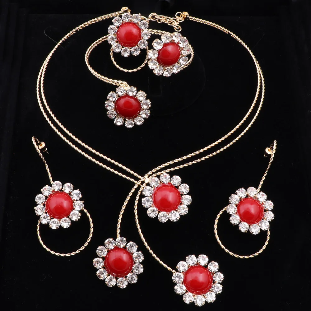 Ювелирные наборы CYNTHIA из Дубая в арабском стиле золотого цвета женские