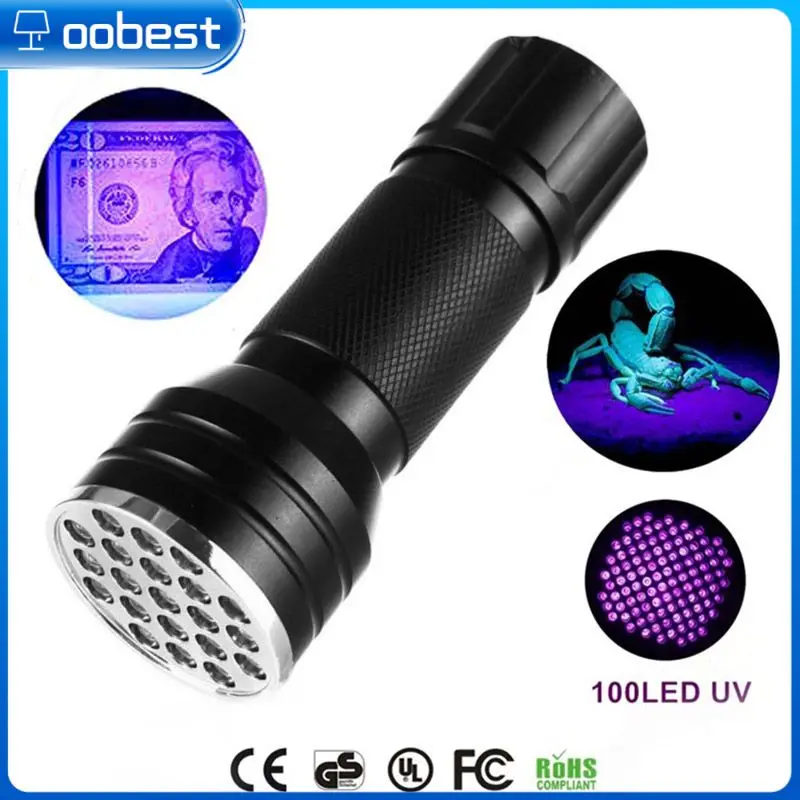 

21LED Torch Ultraviolet UV Glue Curing Blacklight Flashlight UV Ink Dryer Money Fluorescer Detector UV Oil Curing Purple Light