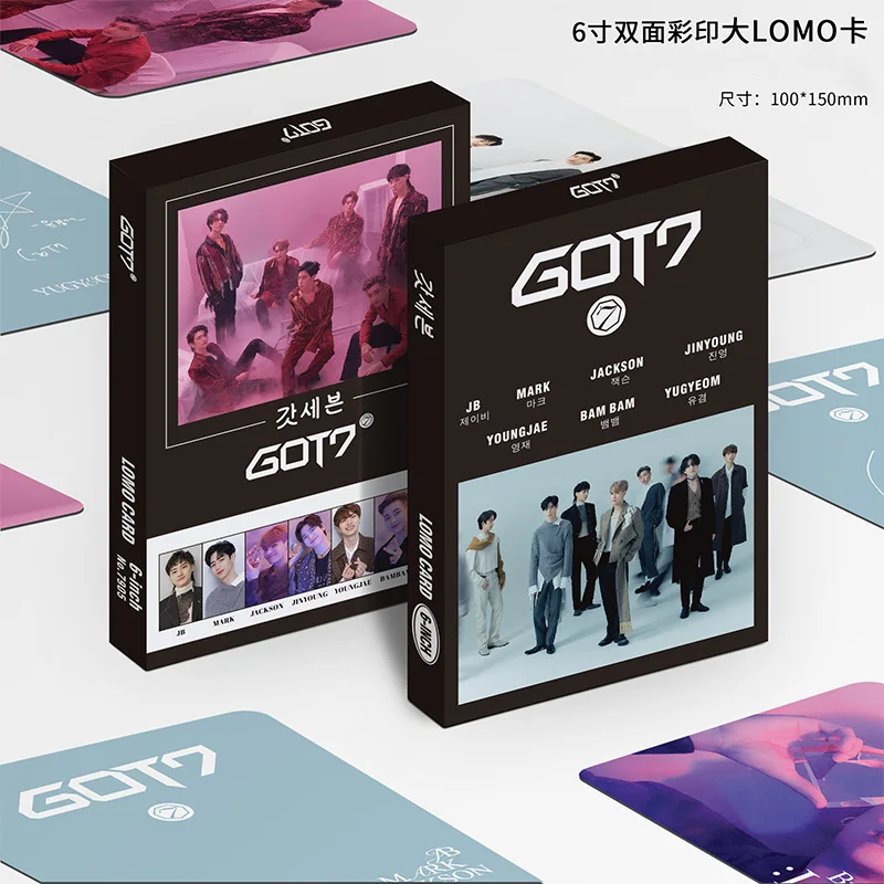 

30 шт. Kpop фотокарты бродячие дети AESPA яркий WIN ENHYPEN GOT7 6 дюймов Большая ломо-карта для мальчиков и девочек Двусторонняя группа