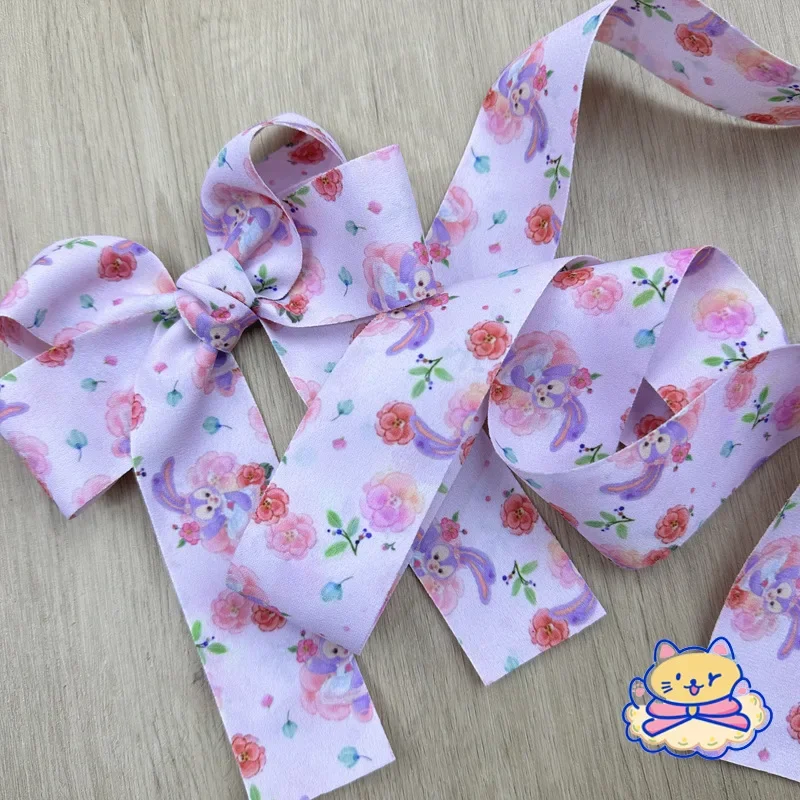 Утолщенная шифоновая повязка для волос с кроличьими ушками ручная работа сделай