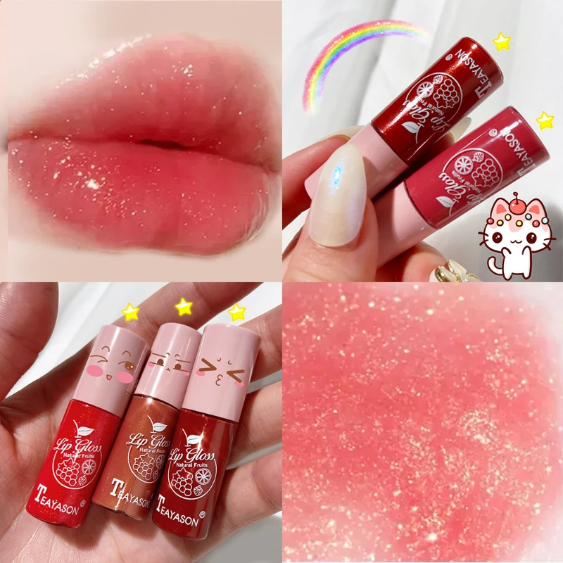 

Colourless Transparent Lip Gloss Shiny Glass s Exquisite Glitter Pearl Makeup Cosmetics Stick Make Up