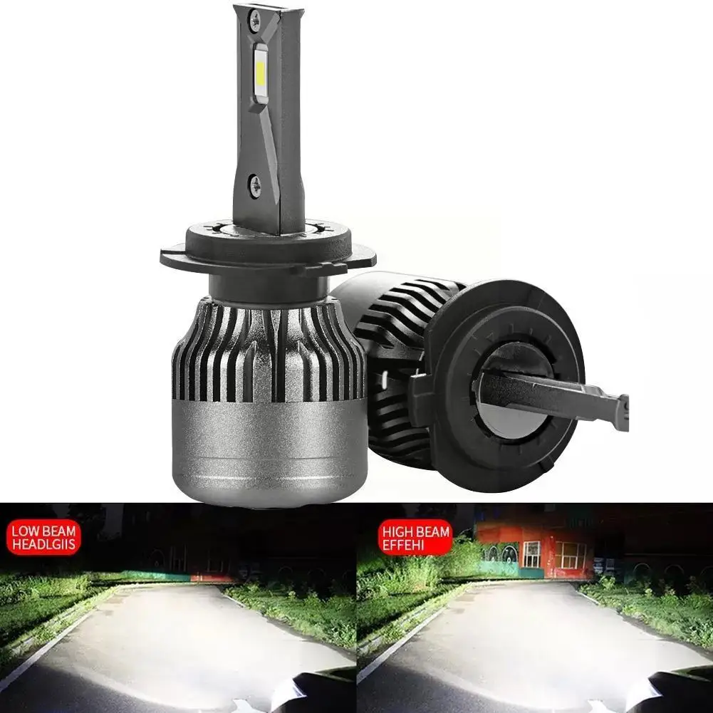 

58W 25000LM Car Haedlight H4 H7 H1 LED H8 H9 H11 6500K LED Auto HEADLIGHT fog Bulb 12V LED smd3570 Light K4F6