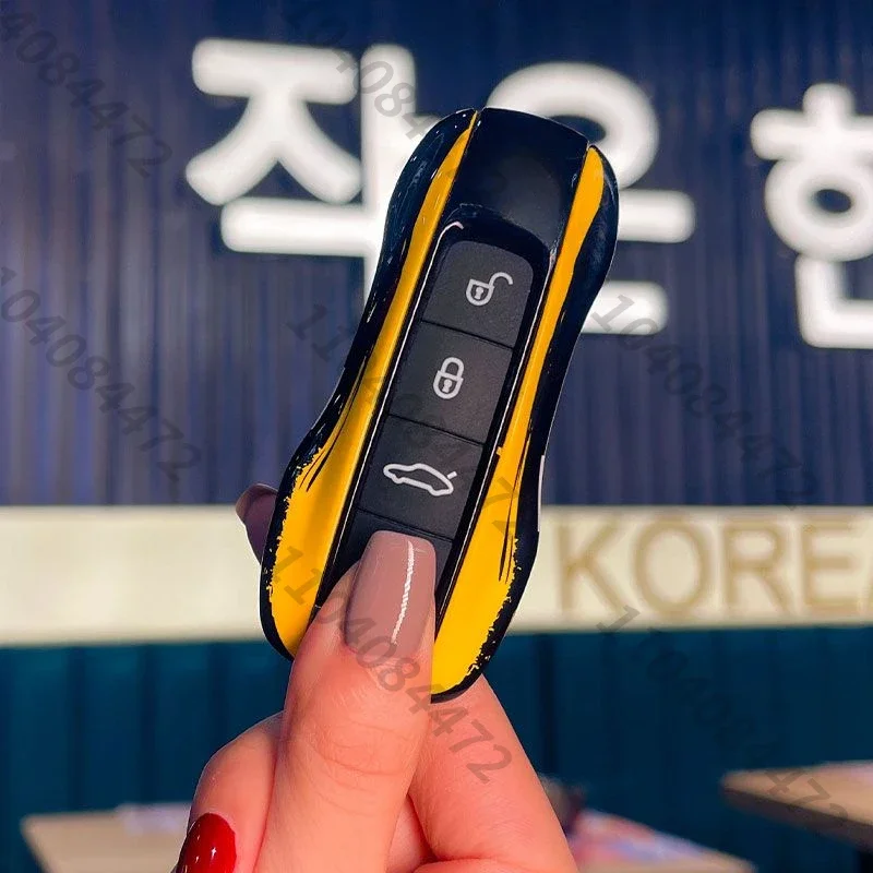 Чехол для дистанционного ключа В гоночном стиле чехол подходит Porsche Cayenne Panamera Cayman