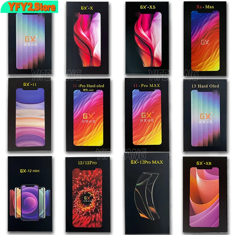 ЖК-экран GX AMOLED для iPhone дигитайзер в сборе 100% XS MAX XR 11 OLED 12 13 pro Best Hard
