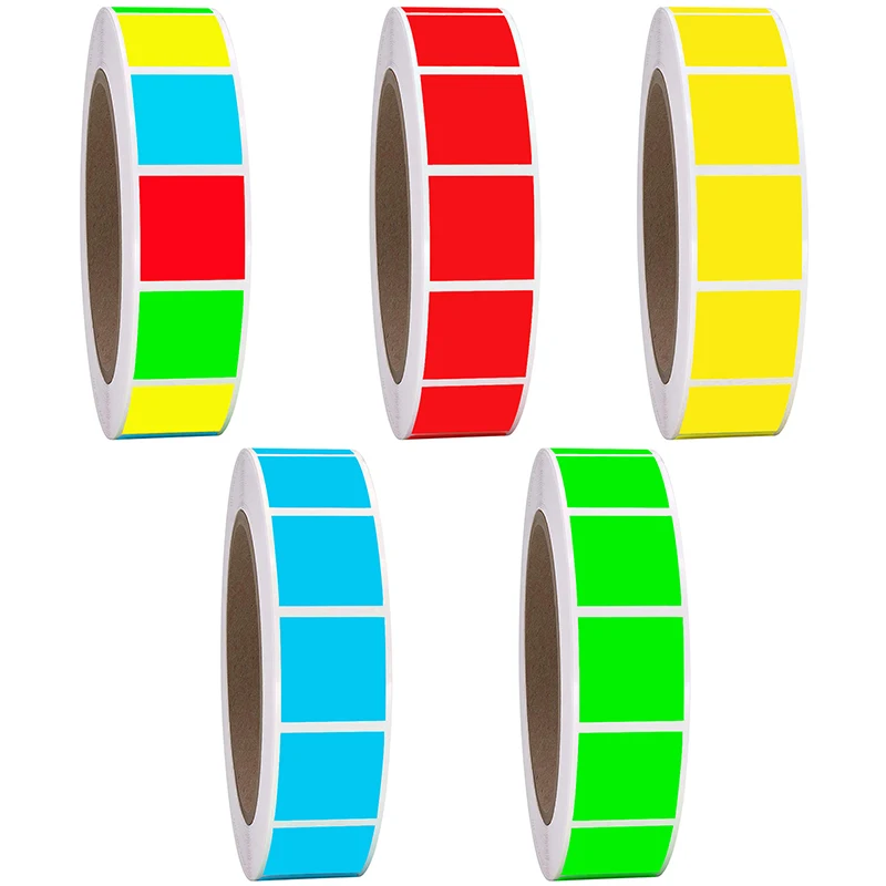 

Color Coding Labels Stickers 1 Inch, 500pcs Square Chroma Labels Stickers Red Yellow Blue Green Self-Adhesive Paper Stickers
