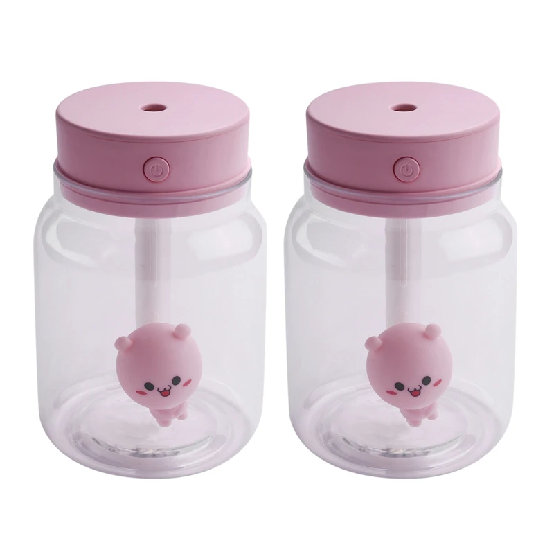 

2X Humidifier Mini USB Portable Small Household Sprayer Bedroom Mute Office Gift Desktop Hydrating Pregnant