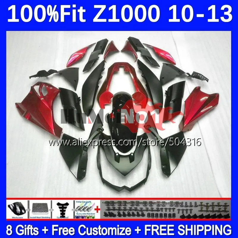

Injection Body For KAWASAKI NINJA Z 1000 Z1000 Z-1000 10 11 12 13 176MC.85 Z1000SX 2010 2011 2012 2013 OEM Fairing red grey