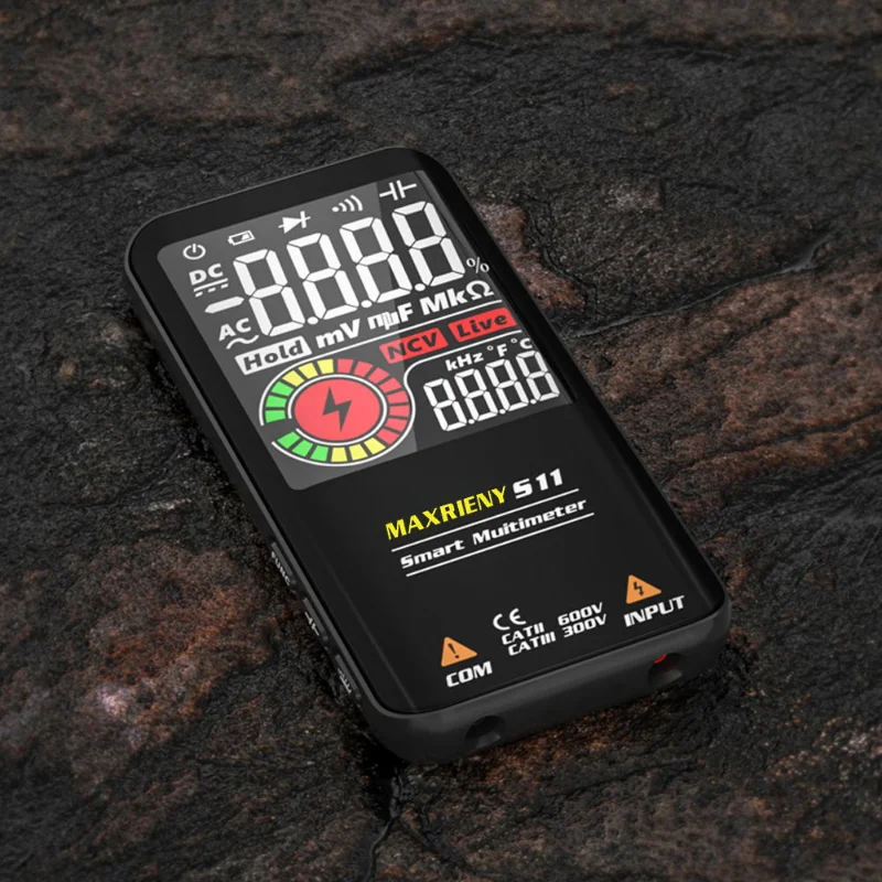 Профессиональный цифровой мультиметр MAXRIENY умный вольтметр с ЖК дисплеем