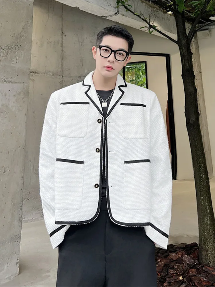 

Куртка SYUHGFA Мужская однобортная, уличная одежда свободного покроя в Корейском стиле, осень 2022