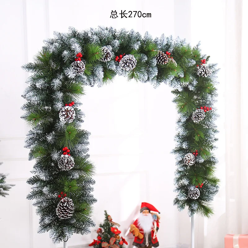 

Christmas Party Green Garland Decorations Christmas Rattan Banner Hanging Decorations Xmas Ornaments