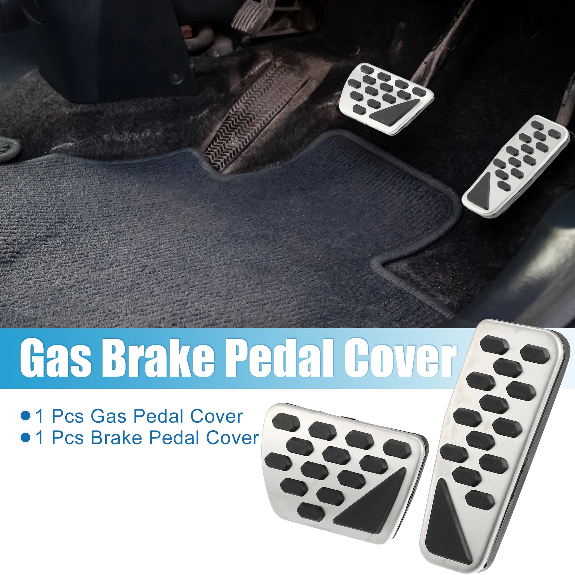 

Противоскользящие педали Uxcell, для Jeep Wrangler JL 2018-2023 Gladiator JT 2020-2022, нержавеющая сталь, серебристые