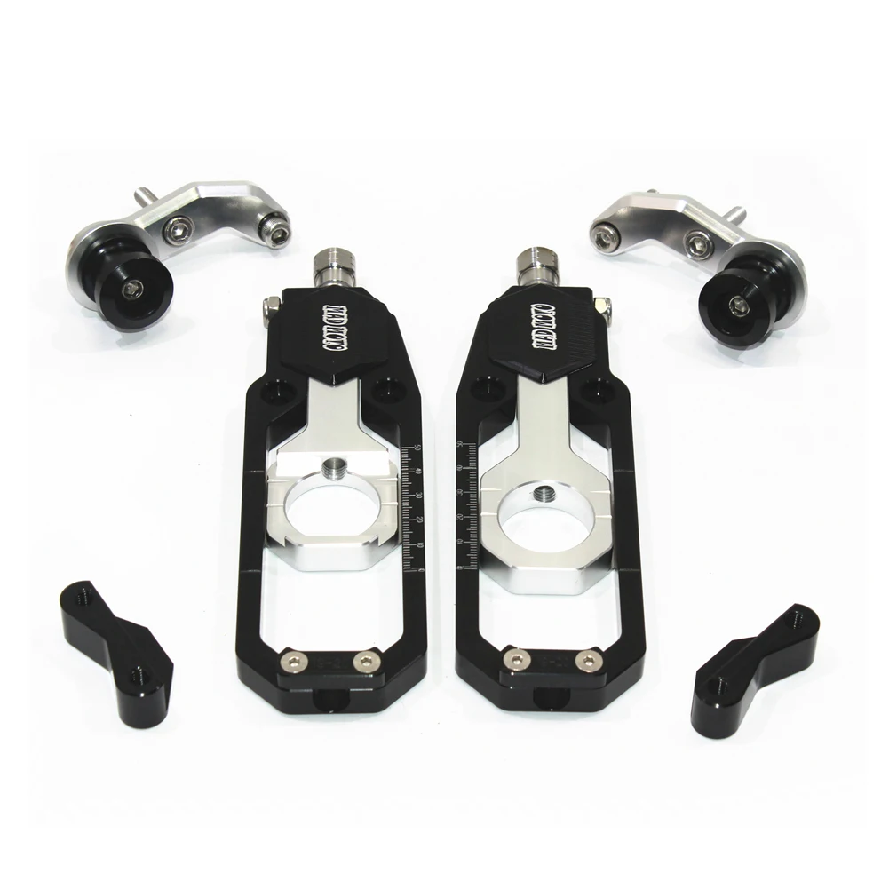 

For SUZUKI GSXR1000 GSXR 1000 2009 2010 2011-2016 Chain Adjusters Tensioner With Swingarm Spools Screw Mtotorcyle Accessories