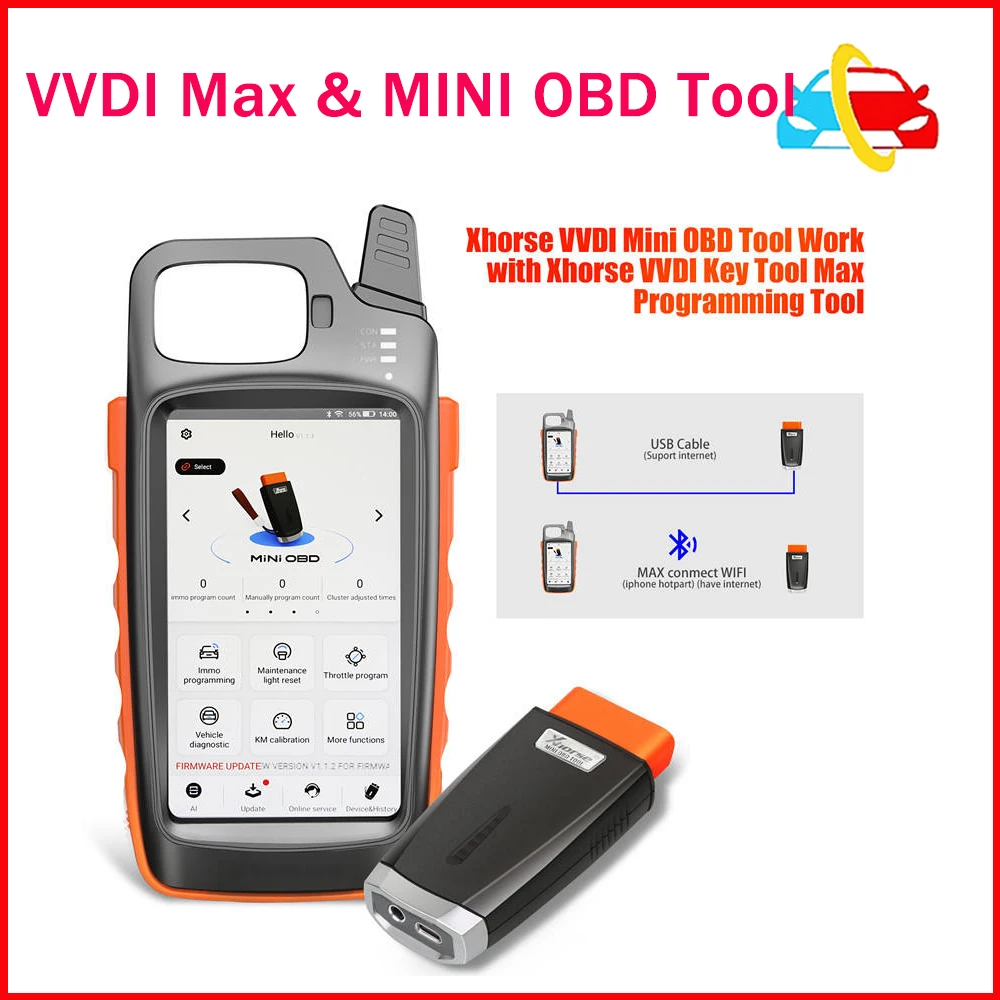 

Xhorse VVDI Key Tool Max Remote Key Programmer/Key Tool Max Pro/Mini OBD Tool/Mini Key Tool Support Generate Transponder