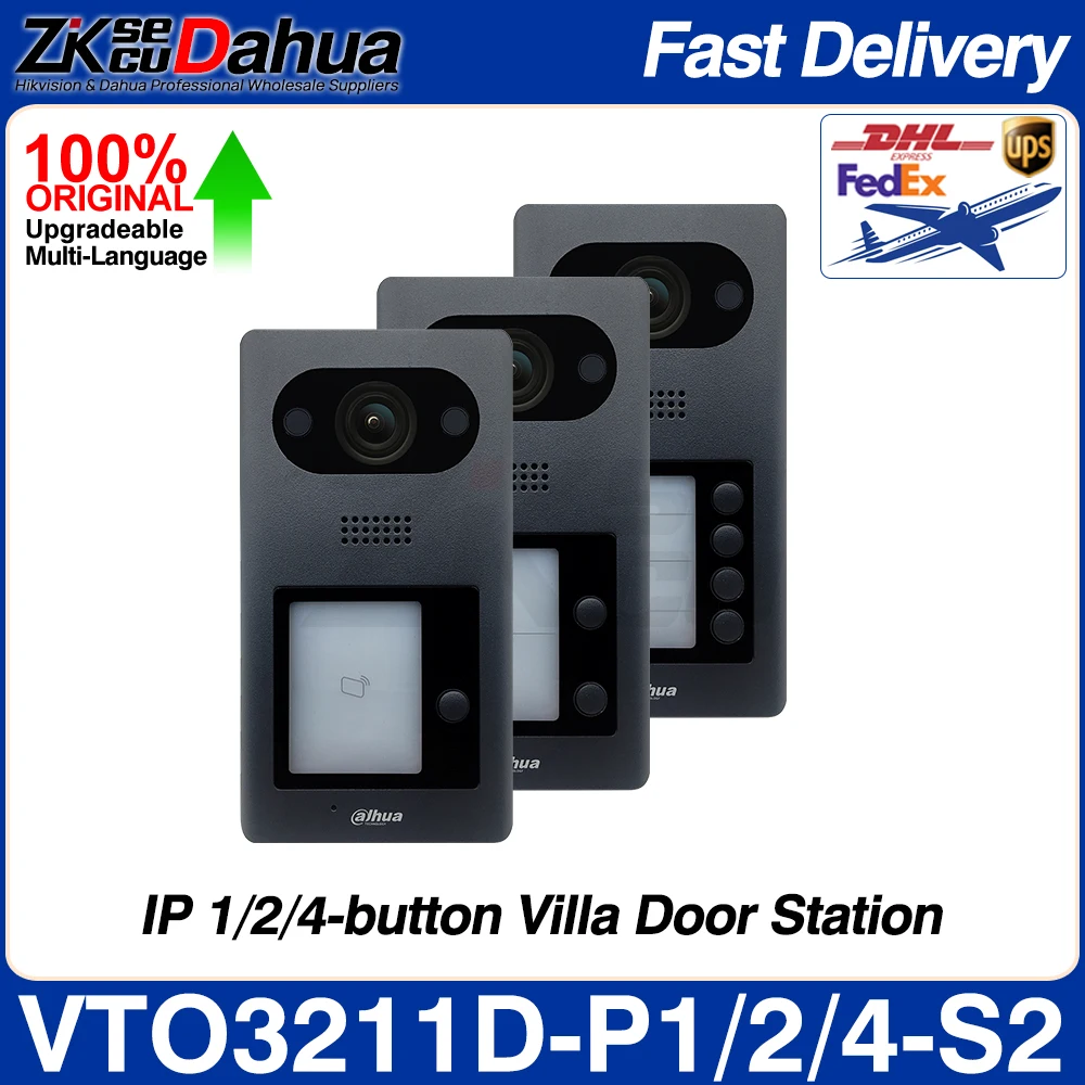 Dahua VTO3211D-P1-S2 VTO3211D-P2-S2 VTO3211D-P4-S2 IP 1/2/4-кнопочная карта управления дверной станцией Villa