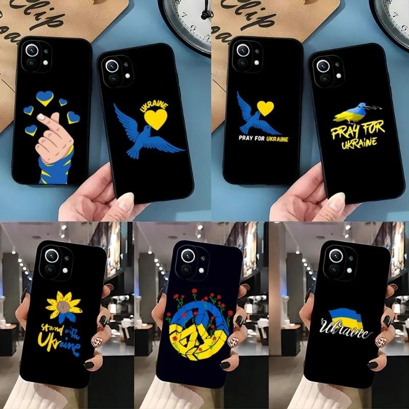 

Ukraine Flag Phone Case For Redmi K40 K40s K30 K20 Pro Plus K50 Extreme GO 8 8A 9 9A 9C 9T 10 10X Black Silicone Cover