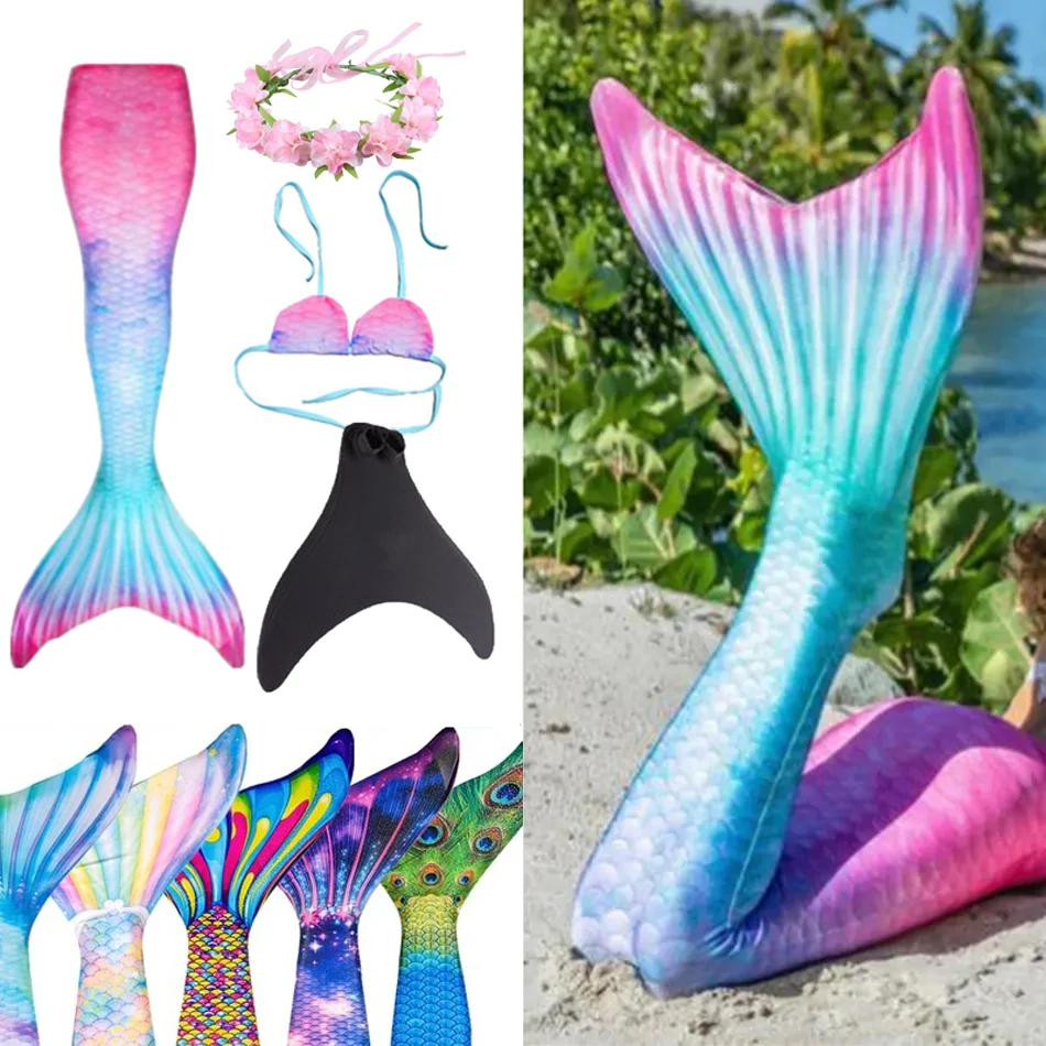 Купальный костюм для девочек с хвостом Русалочки