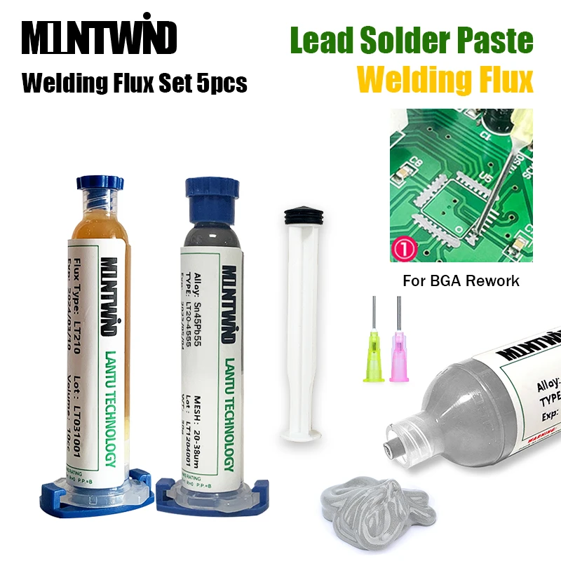 

MOUNTWIND Flux For Soldering Syringe Solder Paste 30g/50g Flux For Welding BGA Rework Phone SMT SMD Repair Welding Flux