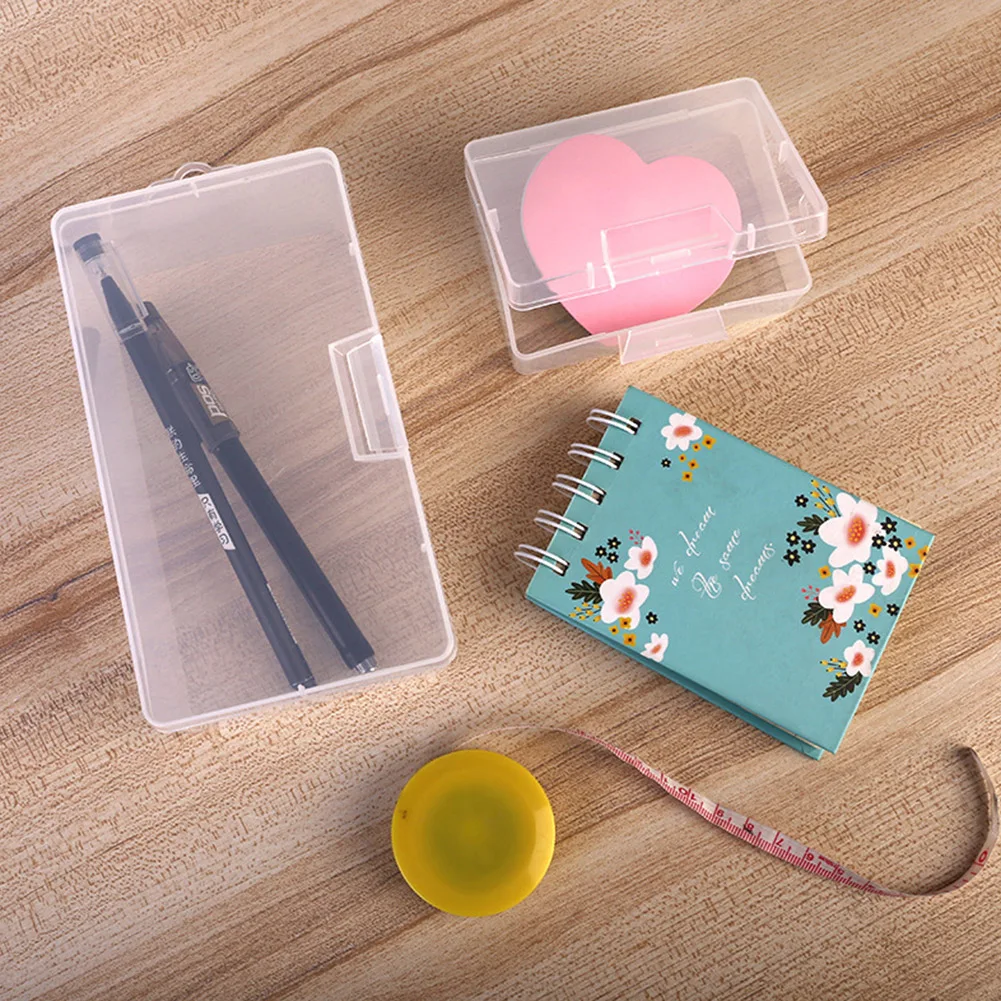 

1*Storage Box Transparent Plastic Cosmetics Hardware Parts Storage Box Holder Case Container Light Weight And Compact