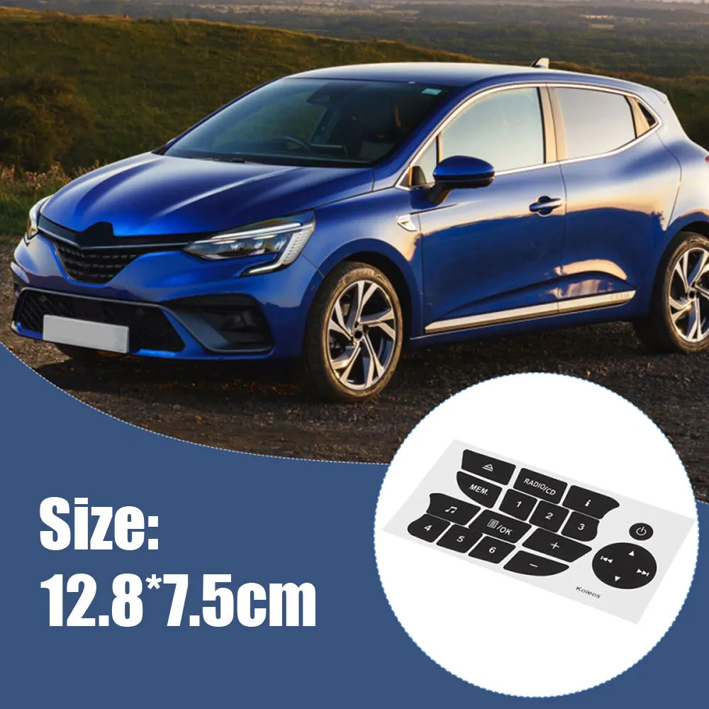Car Tuning Button Repair Stickers CD Radio Audio Decals for Twingo Renault Clio and Megane 2009-2011 | Автомобили и мотоциклы
