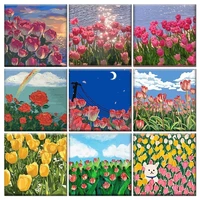 chenistory paint by number for adults kids flowers handpainted gift diy pictures by numbers kits drawing on canvas home decor