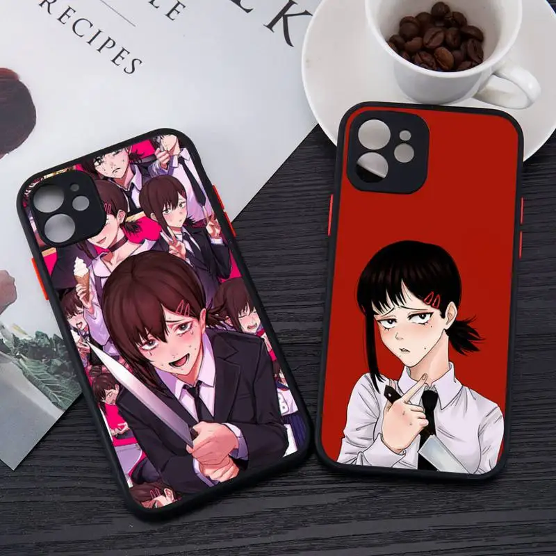 

Kobeni Higashiyama Chainsaw Man anime Phone Case matte transparent For iphone 7 8 11 12 13 plus mini x xs xr pro max cover