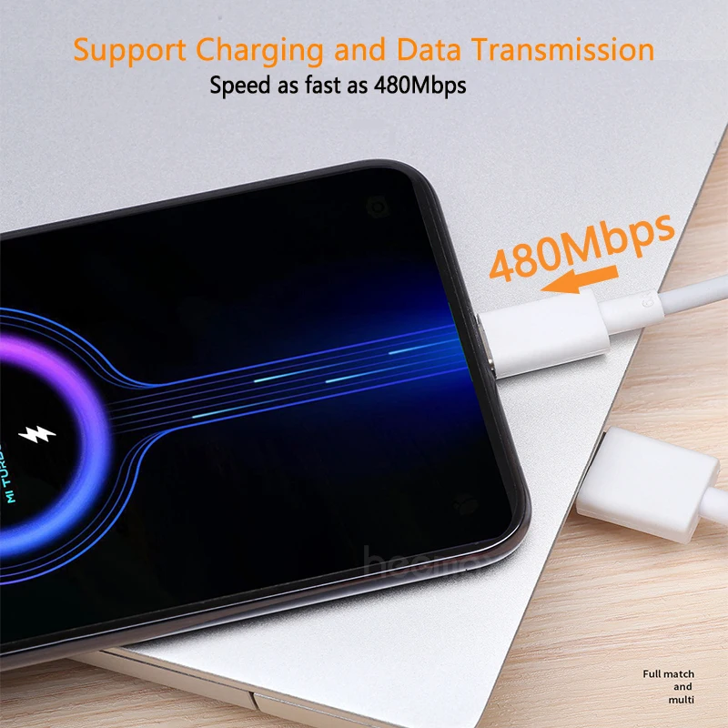 Зарядный кабель Mi Turbo 6A для Xiaomi 12 11 Pro Redmi Note Poco X3 USB Type-C быстрая зарядка Huawei Samsung 67