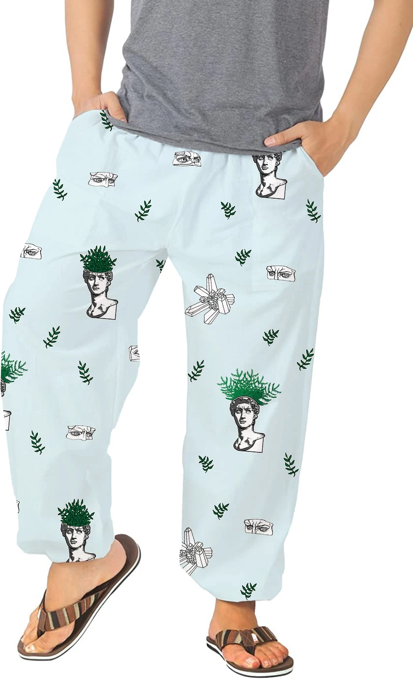

Yoga Pants Men's Casual Solid Color Baggy Trousers Belly Dance Yoga Harem Pants Slacks sweatpants Trendy Loose Dance Clothing