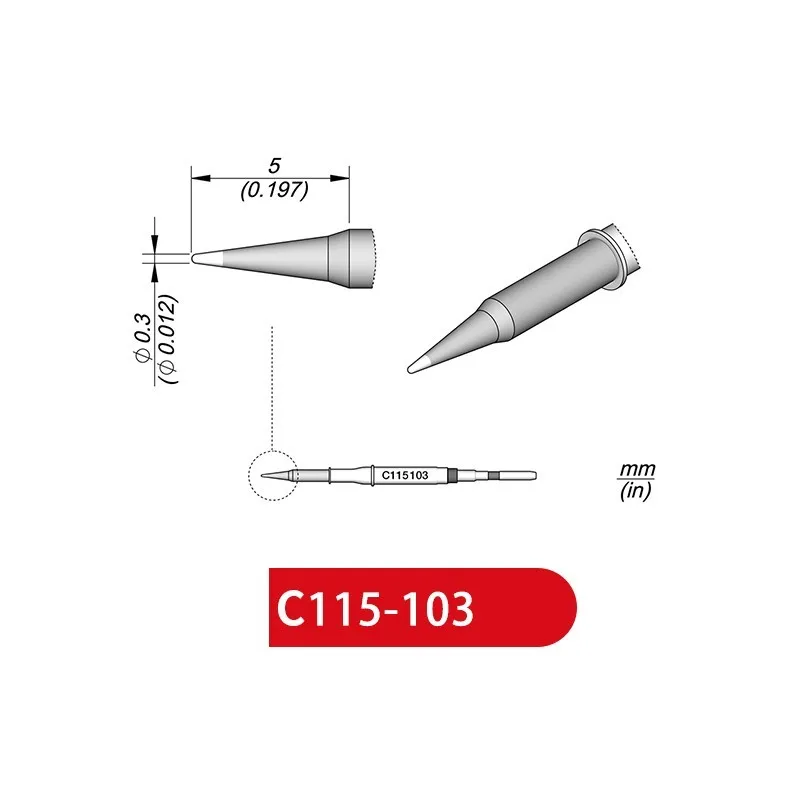 Паяльные жала C115 103 совместимые с ручкой паяльной станции JBC NASE/NANE NT115 SUGON AIFEN A9/A9pro