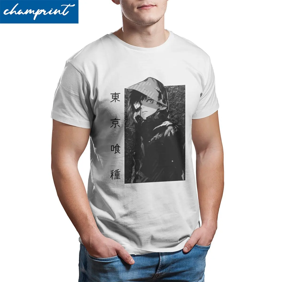 

Kaneki Ken Tokyo Ghoul T-Shirts Men Japanese Anime Vintage 100% Cotton Tee Shirt Crewneck Short Sleeve T Shirt Plus Size Tops
