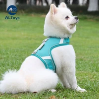 breathable mesh small dog harness and leash set puppy cat vest harness collar for outdoor walk training