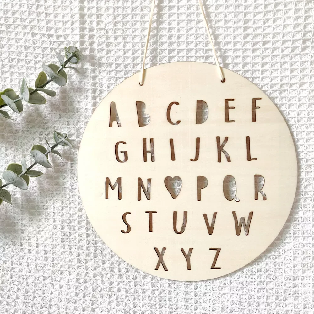 

2022 Letter Wood Chip Wall Hanging Ornaments Children's Clothing Store Decoration Cardboard Photo Props