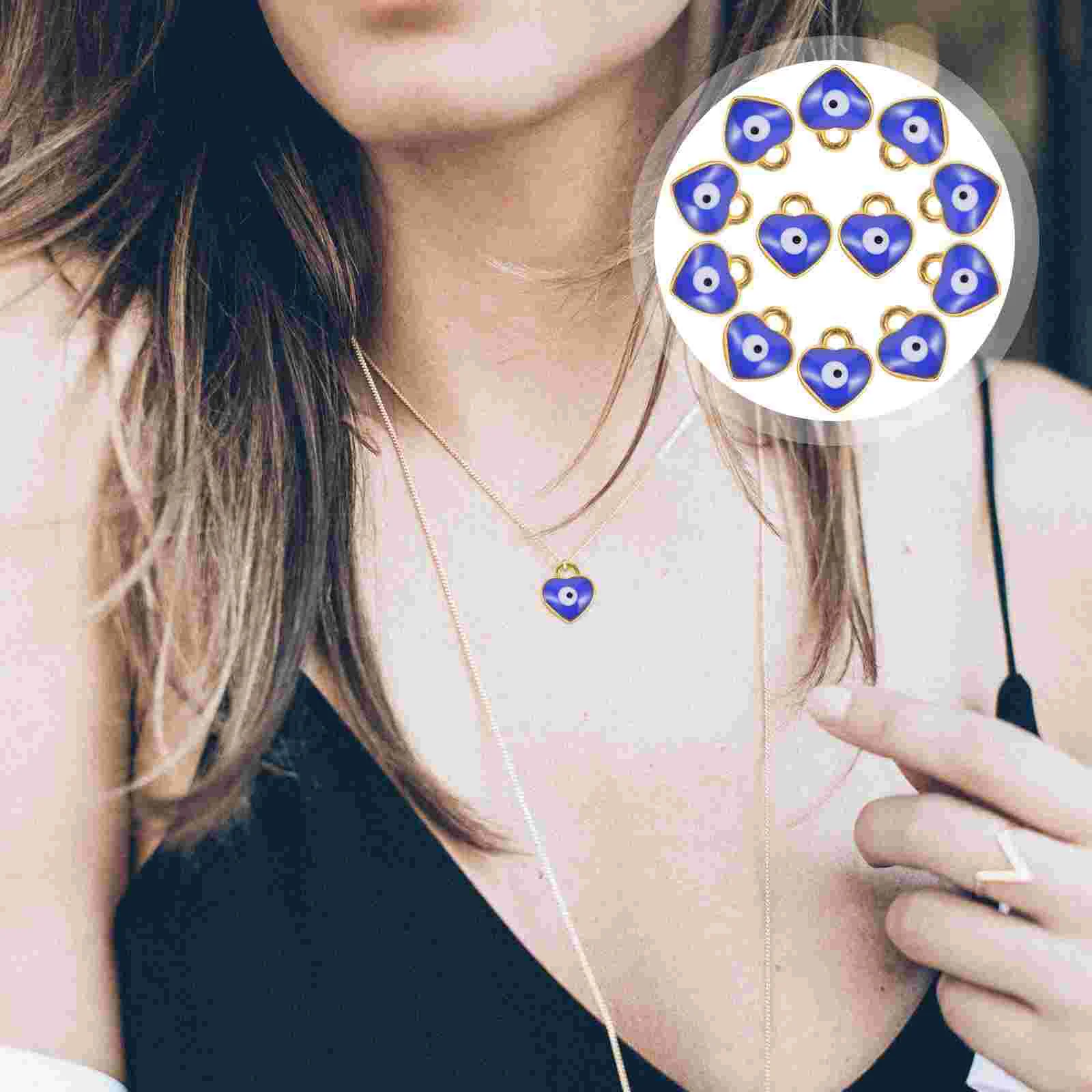 

100 Pcs Pendant Heart Jewelry Shape Pendants Accessories DIY Accessory Alloy Decorative Making Supplies