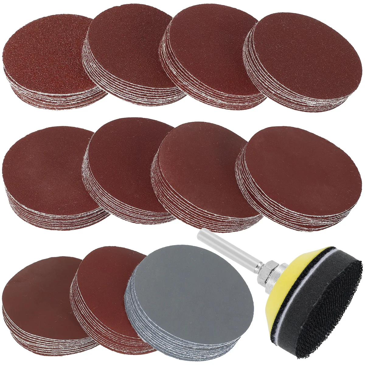 

113 Pcs Sanding Discs Round Alumina Sanding Pads Hook &Loop Sandpaper 80-3000 Grit Buffing Sheet Quick Change Polishing Pads