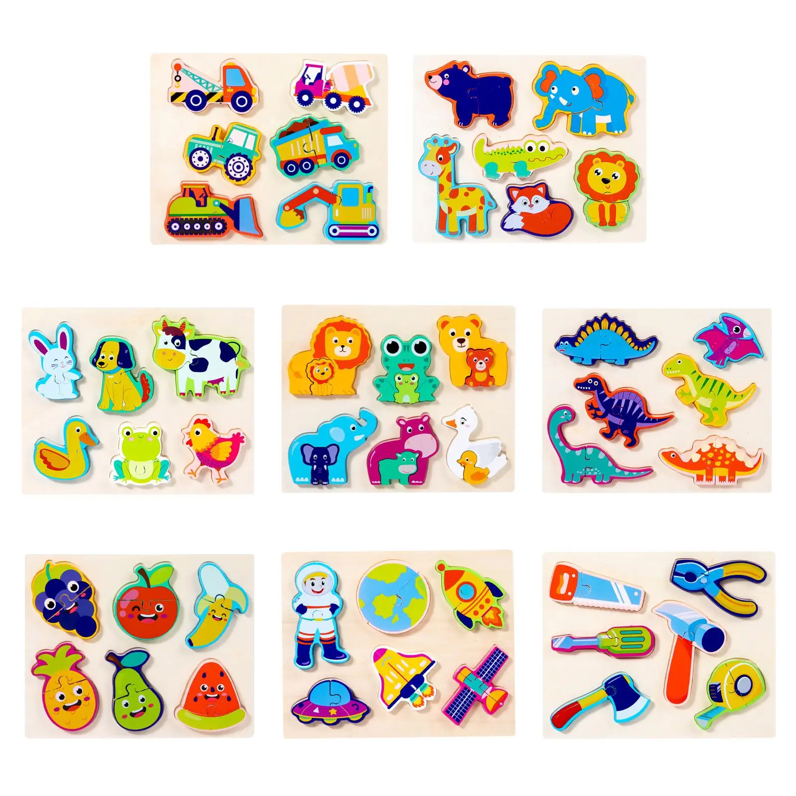 

Wooden Jigsaw Puzzles Preschool Learning Colors and Shapes Cognition Montessori Toys for Toddlers 1 2 3 Year Old Kids Girls Boys