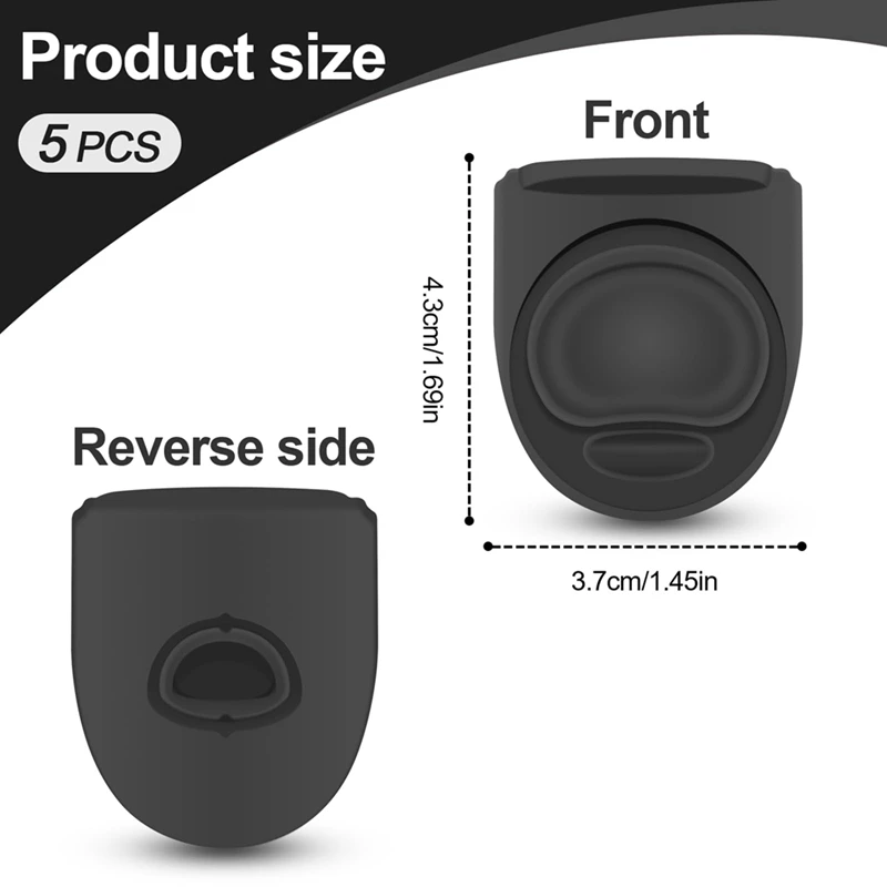 5 Pcs Replacement Stopper For Owala Free Sip 19/24/32/40 Ounce Silicone Anti-Spill Lid Black Durable Easy To Use