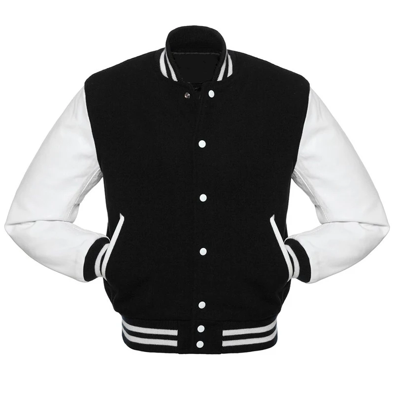 

Baseball Jacket Coat Black White Jackets Coats