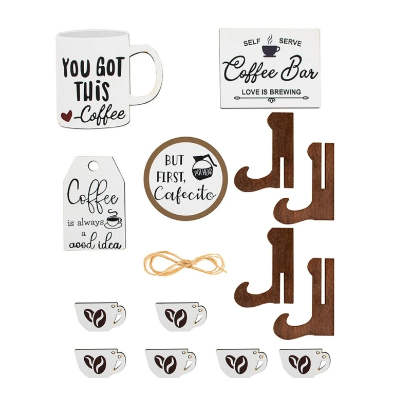 

Wood Sign Home Fashionable Decorative Pieces for Tabletop Tiered Tray Decors