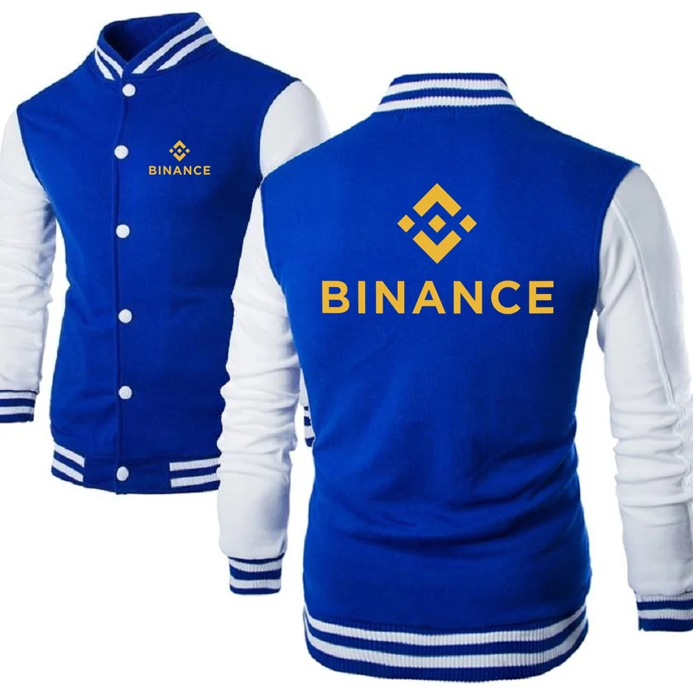 Мужские бейсбольные куртки Binance Crypto хип-хоп молодежная уличная одежда с