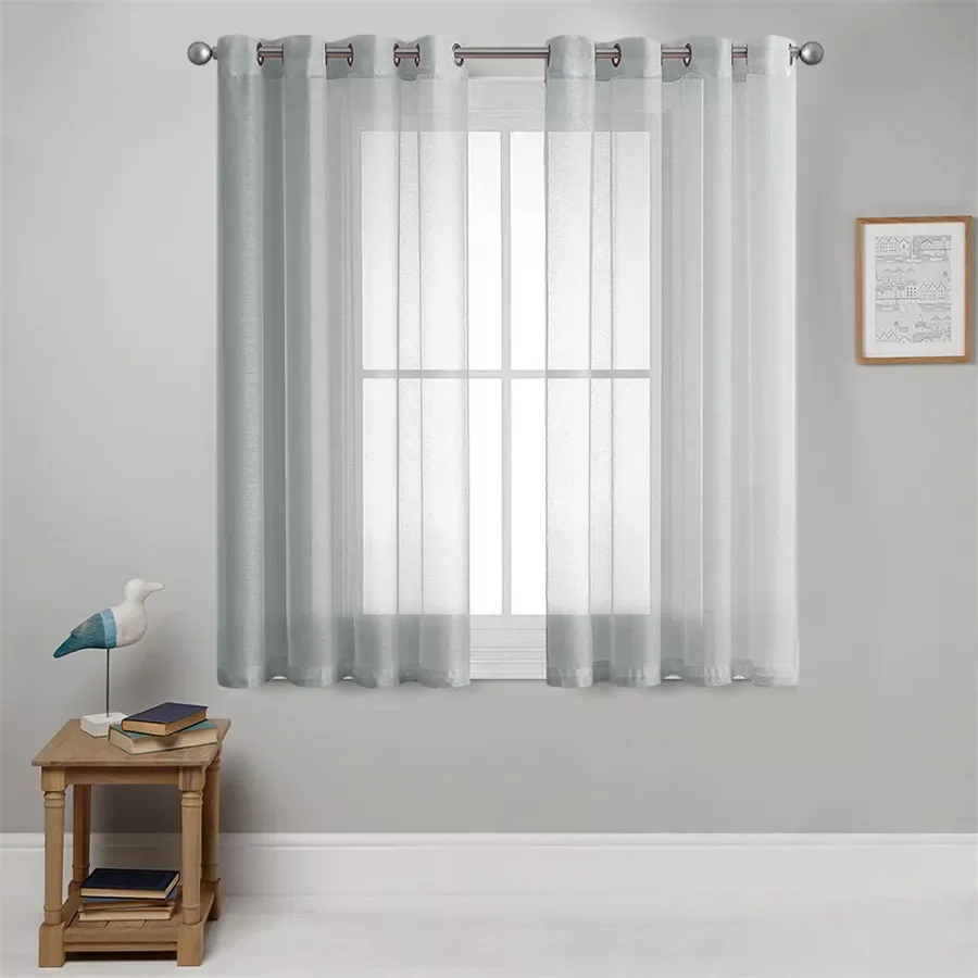 

2022 Sheer Curtains White Kitchen Curtains Sheers Short Curtains Living Room Small Curtain Bedroom Voile Window 2 Panel