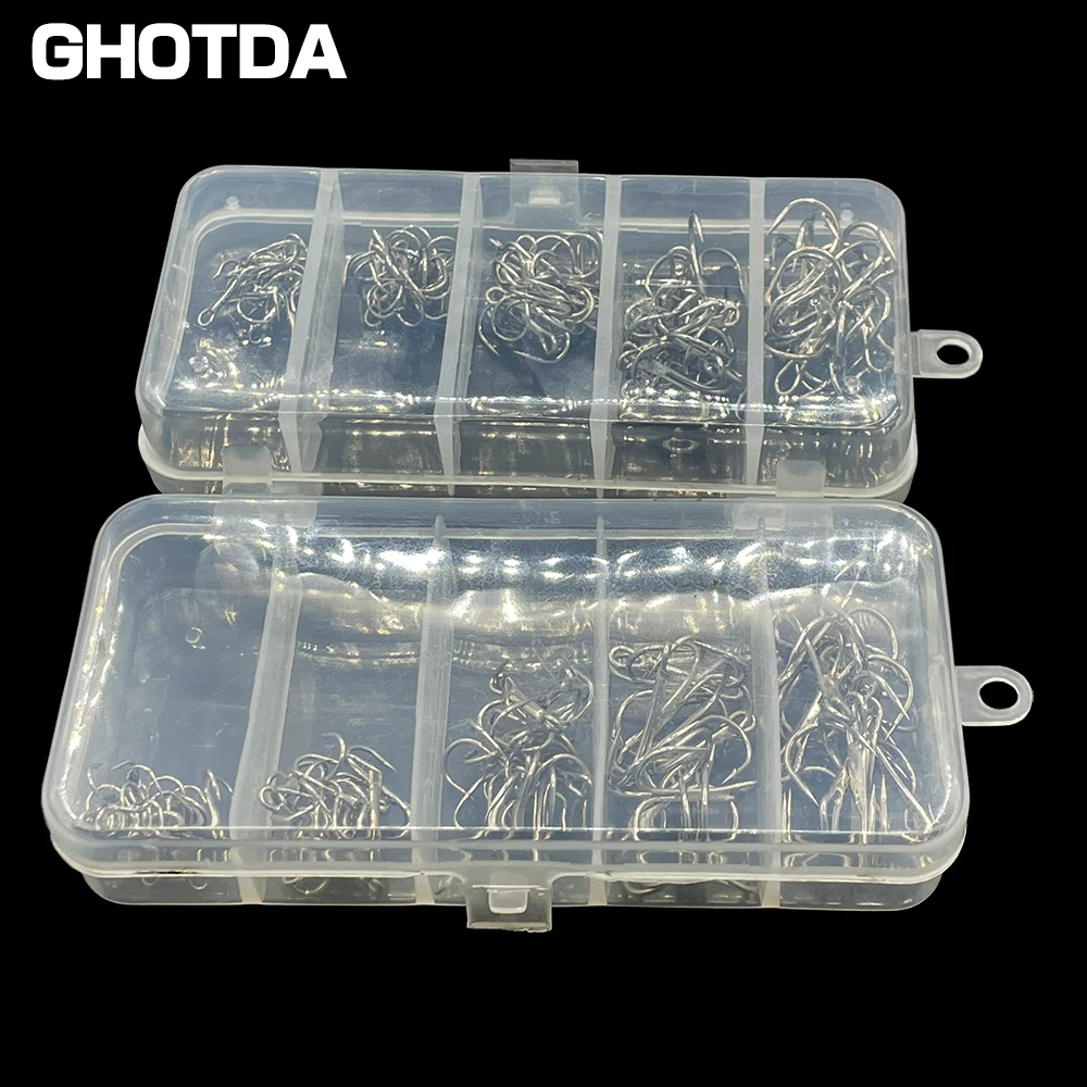 

Рыболовные крючки GHOTDA, 50 шт./лот, размеры от 2 до 10, тройные круглые Крючки из высокоуглеродистой стали, с зажимом, три крючка