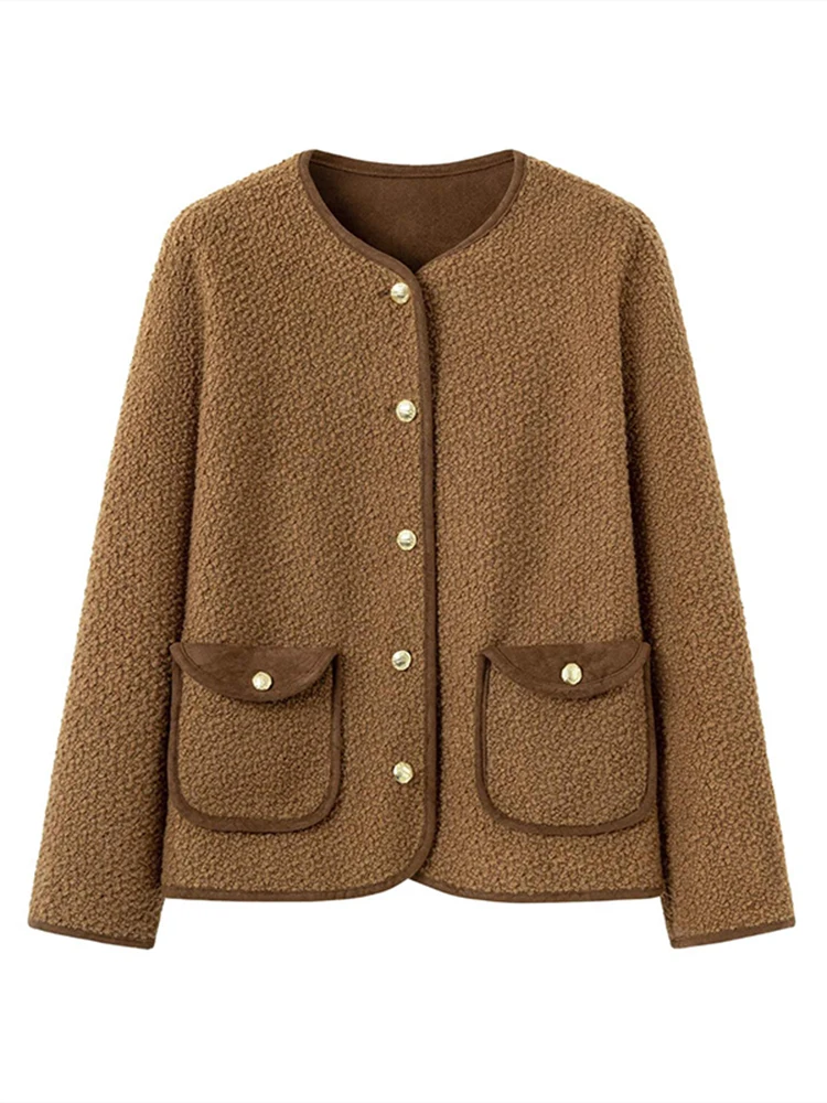 Lamb Wool Outerwear Women Short Autumn New 2024 Korean Sle Loose High-Grade Fur Integrated Graceful Top