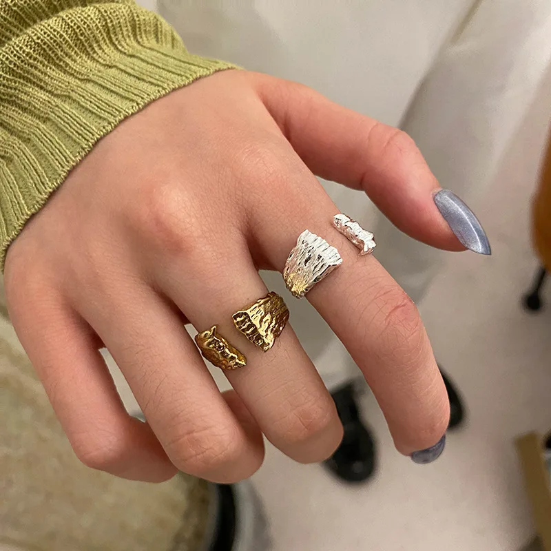 

Irregular Grain Metallic Open Rings for Women Dropshipping 2022 Best Selling Products Jewelry Sets For Women Christmas Fashion