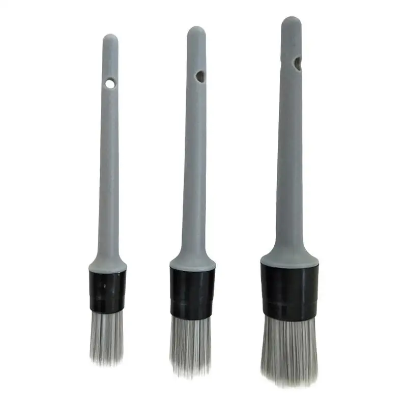 

Car Cleaning Brush Interior 3pcs Ultra Soft Detailing Brush Durable PP Handle Automotive Detail Brushes For Cleaning Wheels