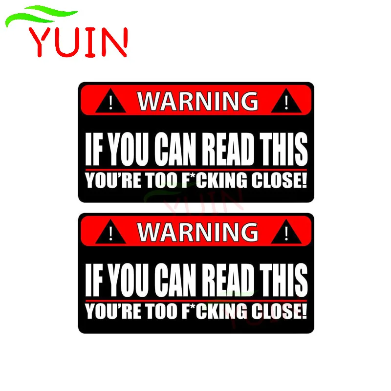 2X14*7 см предупреждающая наклейка на автомобиль если вы можете прочитать это