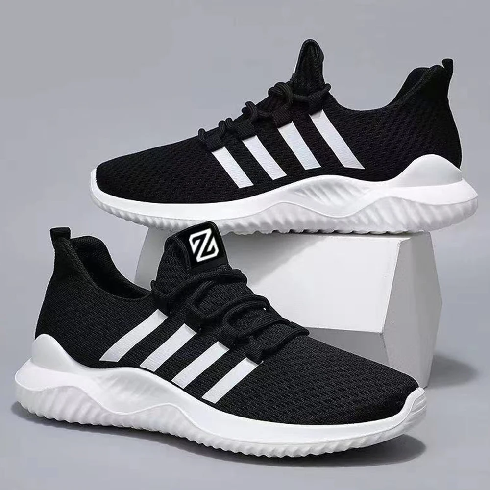 

Men's Sports Shoes Running Shoes Mesh Breathable Walking Sneakers Comfortable White Fashion Casual Male Sneakers