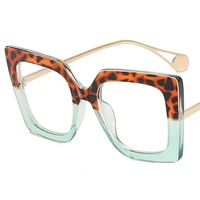 fashion anti blue light glasses women square eyewear retro spectacles oversize frame simplity patchwork color eyeglasses