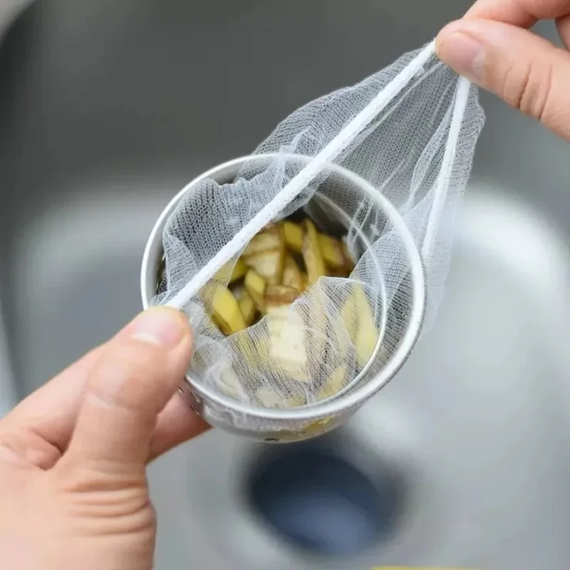 

100/30PCS Disposable Sink Strainer Mesh Bag Strainer Garbage Filter Drain Hole Garbage Bag Kitchen Bathroom Cleaning Supplies
