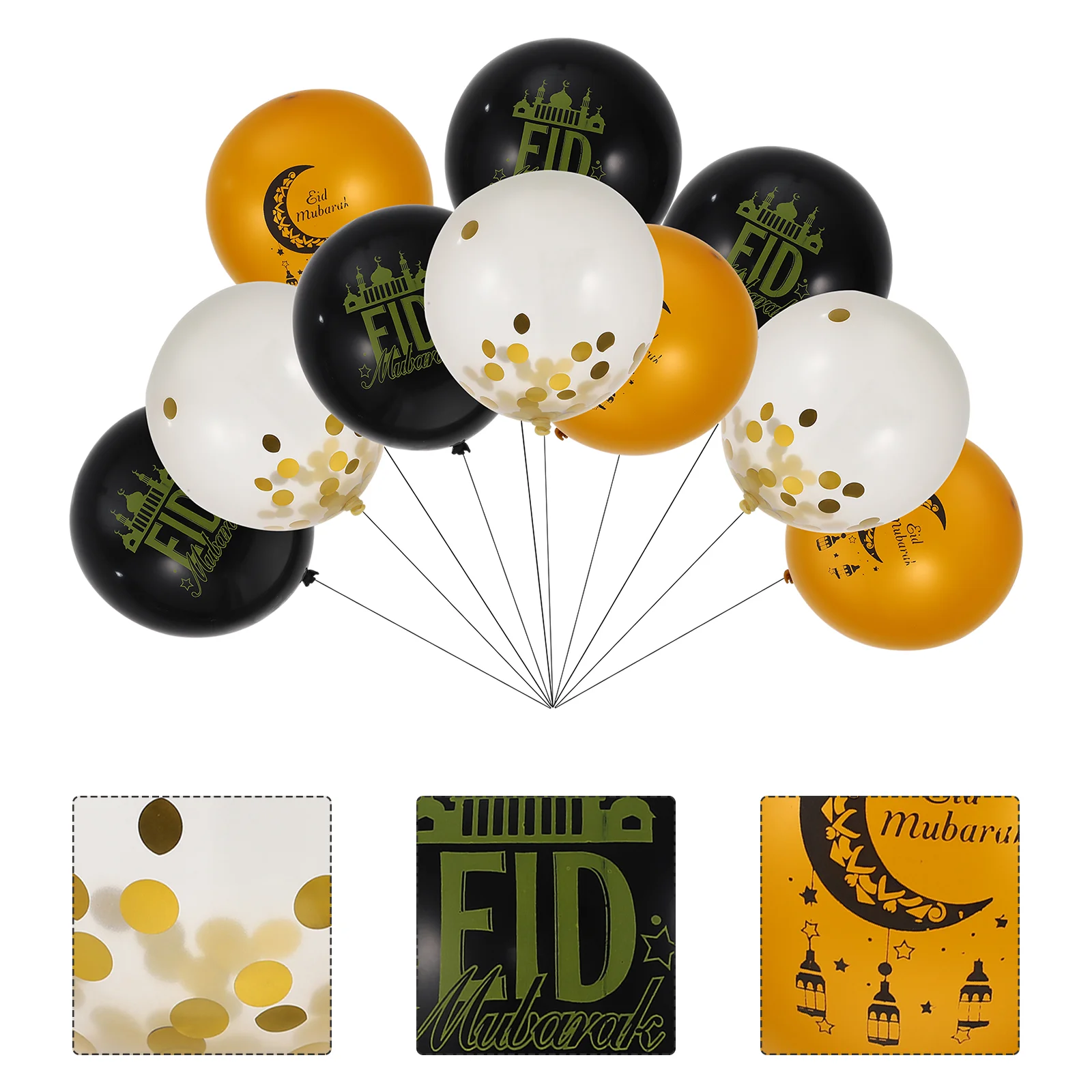 

Balloons Eid Mubarak Ramadan Party Decorations Decorative Decor Festival Latex Home Decoration Supplies Muslim Kareem Decors