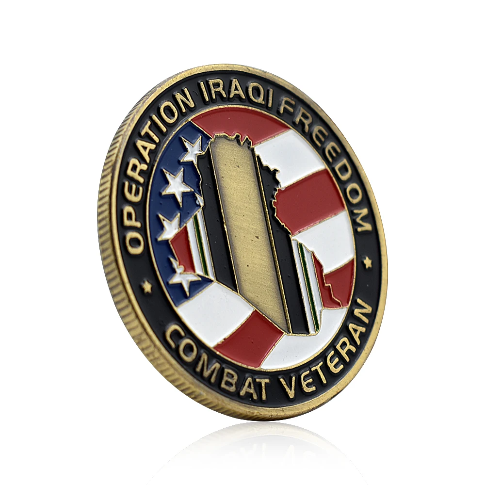 Управление, Иракская свобода, медные монеты, боевой Ветеран, памятная медаль Ретро Декор