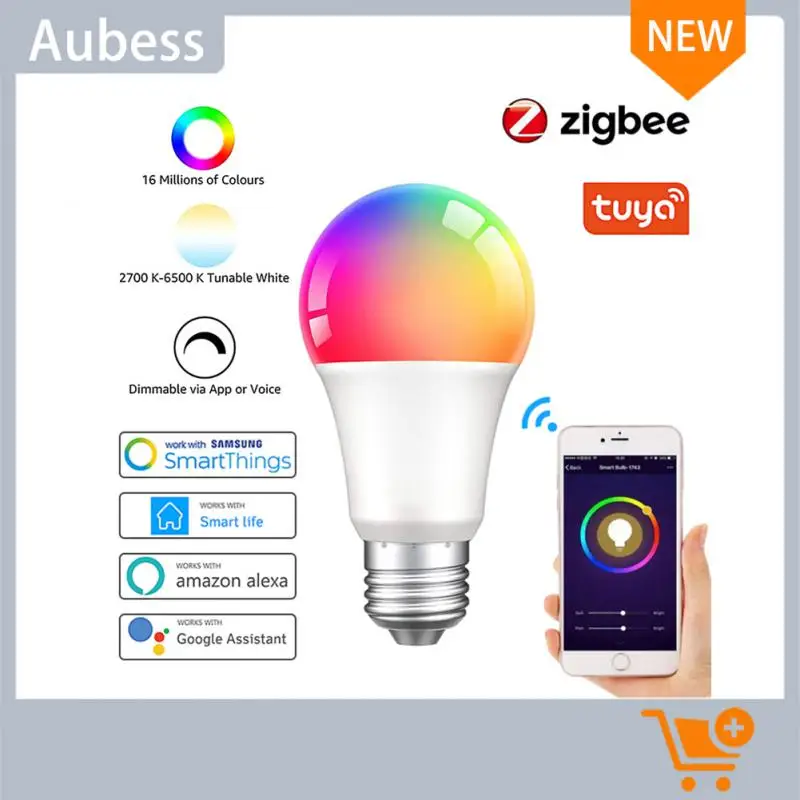 

Умсветильник лампа Zigbee3.0 с голосовым управлением, 18 Вт, E27, RGBCW